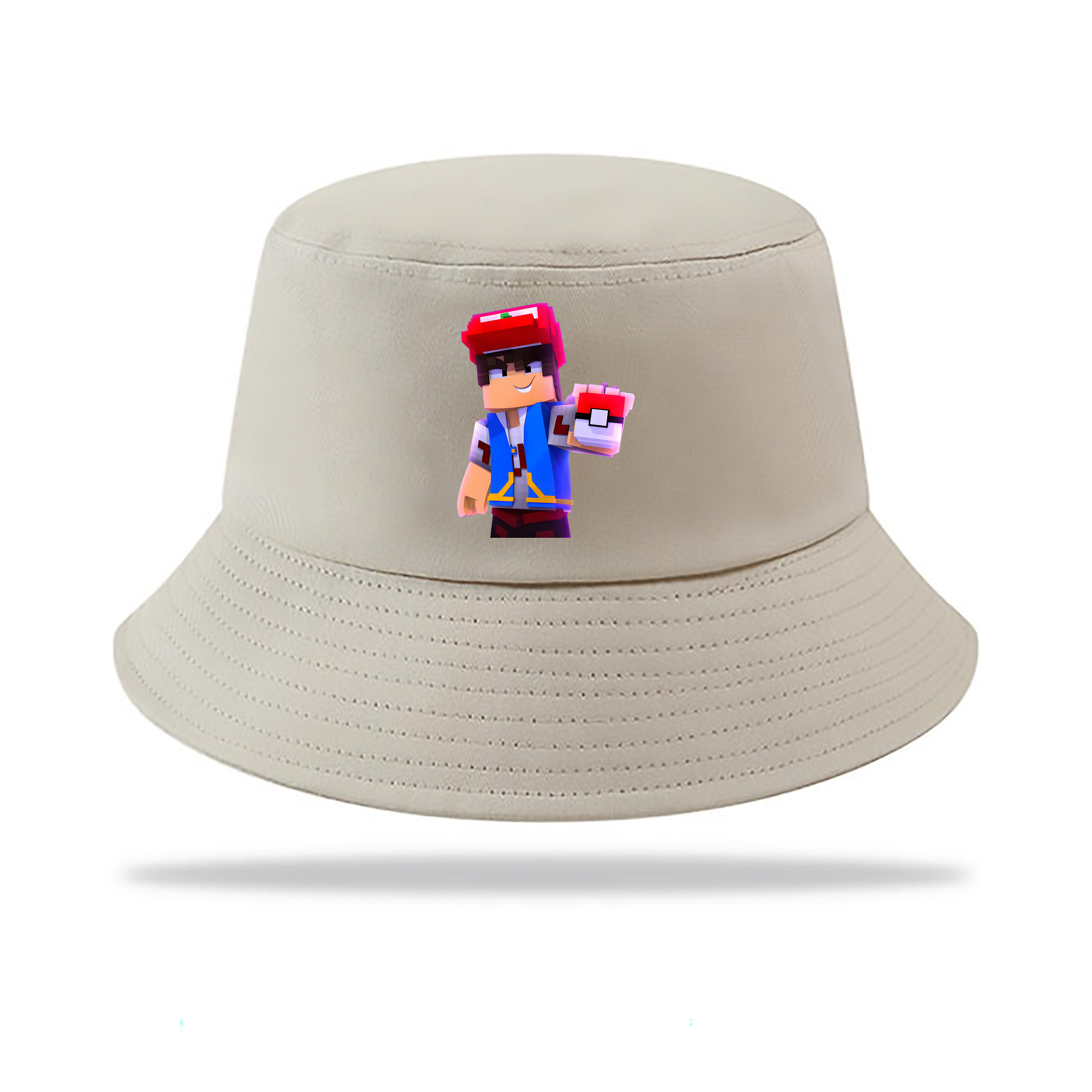 （画像用） マインクラフト ブロックの世界 Minecraft MC Block world アウトドア日除けバケットハット